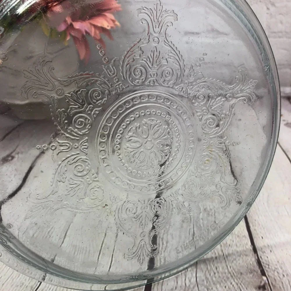 vintage fire king embossed pie plate
